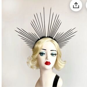 Black Spike Headband Crown Persephone Fairy Princess Queen Costume Accessory